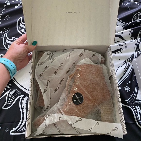 NWT Chase + Chloe Cognac Suede Booties from Nordstrom - Picture 2 of 9